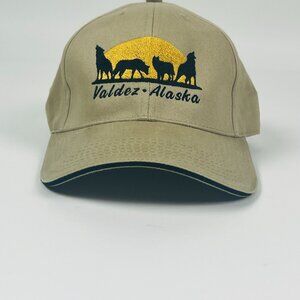 Valdez Alaska Wildlife Hat Embroidered Moose Bear Nature Adjustable Cap